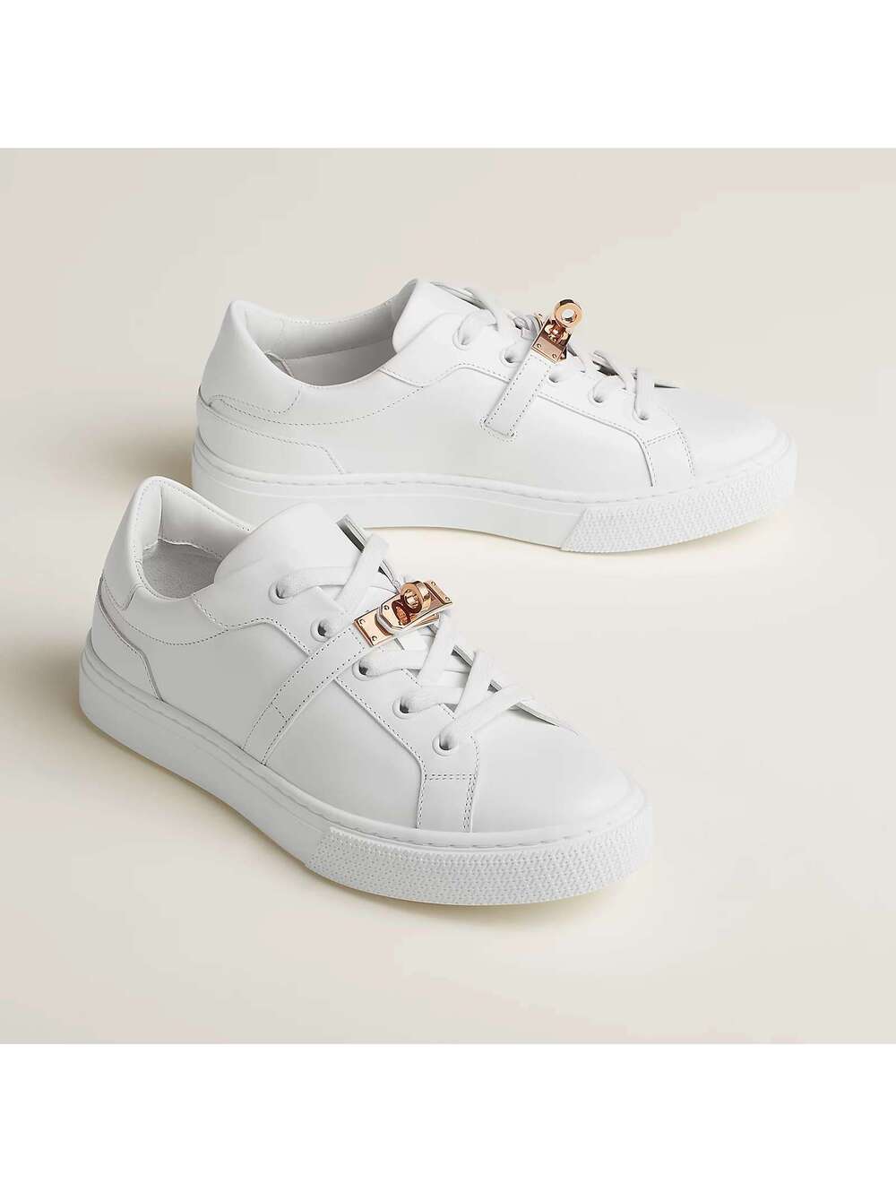 Hermes Day sneaker with Rose gold buckle Size 38